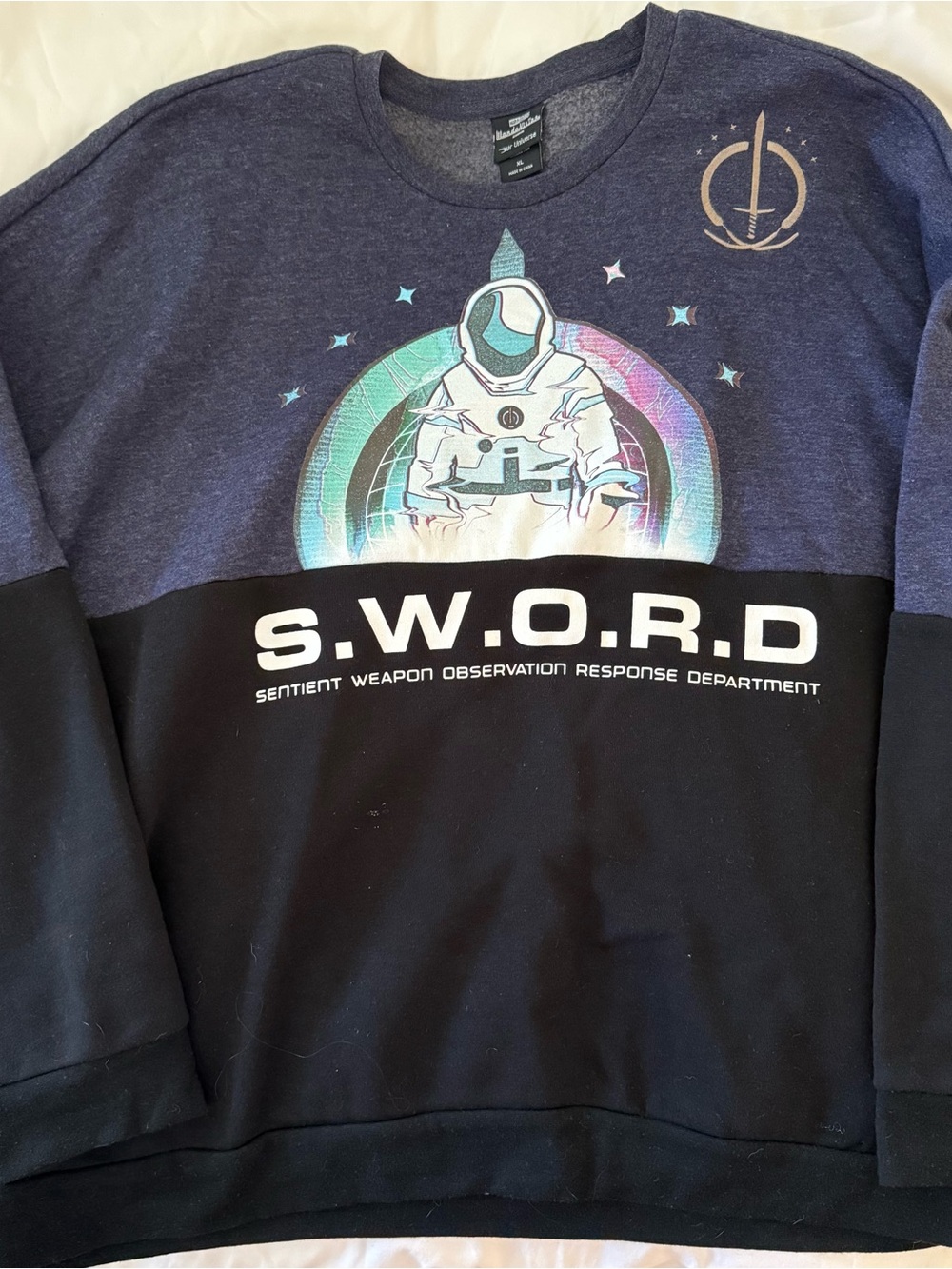 Marvel Studios “Wanda Vision” S.W.O.R.D. Graphic Colorblock Crewneck Sweater